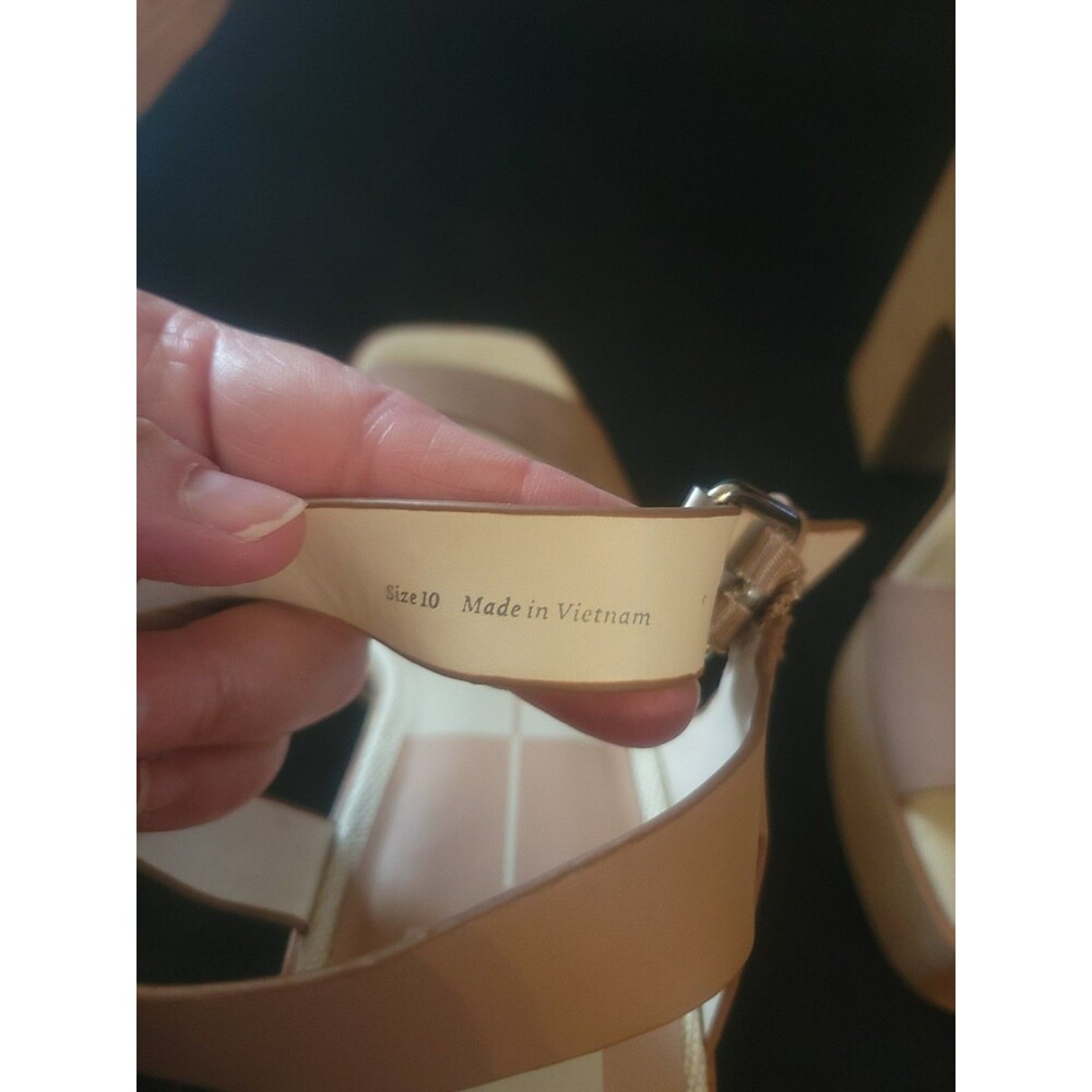 Dolce Vita Elly Platform tan leather ankle strap block heal size 10 Boho Anthro - Picture 5 of 10